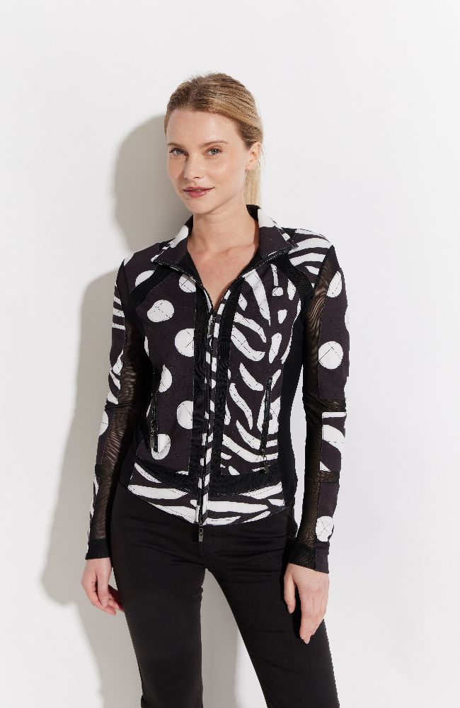 Printed Zip Front Scuba JacketPrinted Zip Front Scuba JacketPrinted Zip Front Sc
