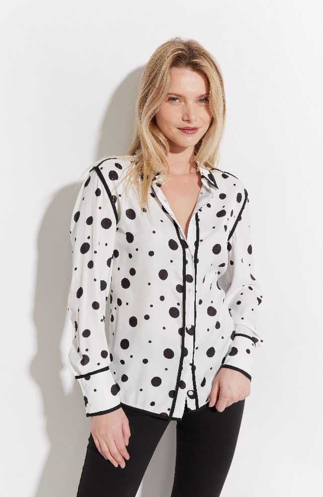 Printed Button Front Shirt