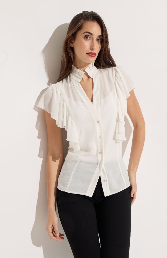 SS Ruffle Blouse with Tank
