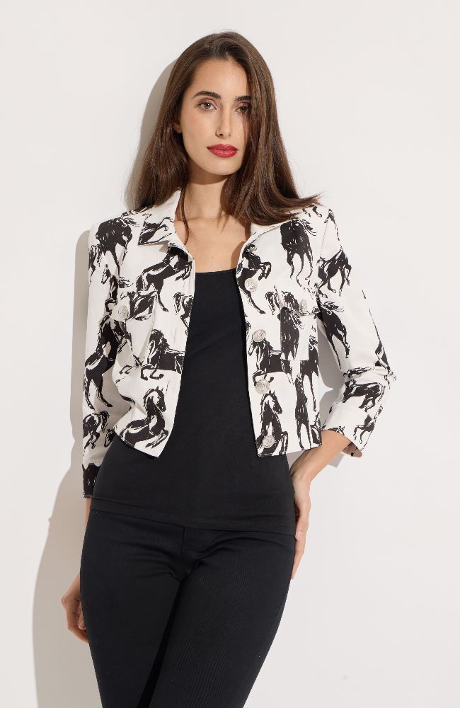 Horse Print Short Jacket