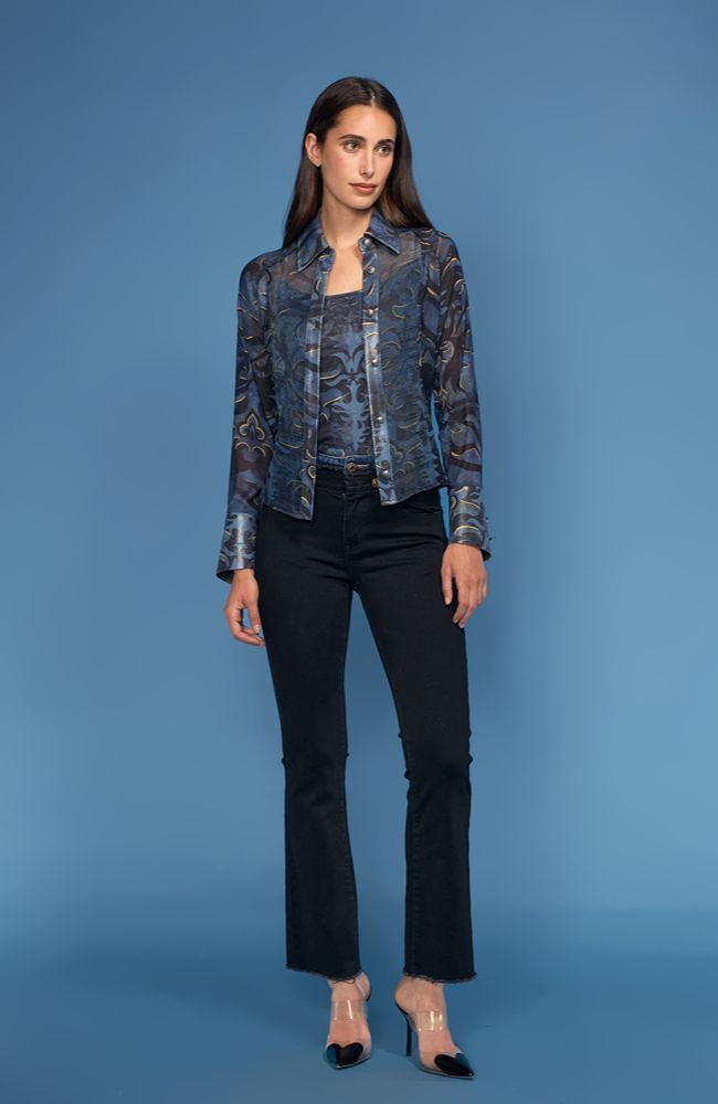 Organza Chiffon Blouse with Tank