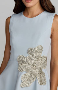 Rhinestone Flower Mini Dress