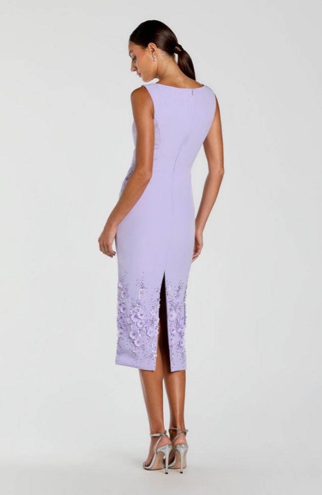 Crepe Flower Beading Dress