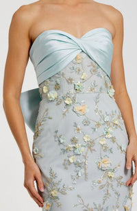 Strapless Sweetheart Bow Gown