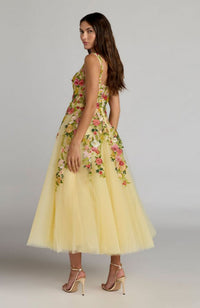 Tulle Spaghetti Strap Midi Dress