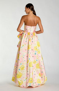 Mikado Bubble Hem Bow Gown