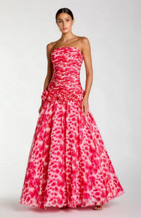 Chiffon Drop Waist Gown