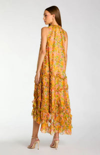 Chiffon Ruffle High Low Dress