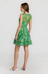 Mesh Micro Ruffle Mini Dress