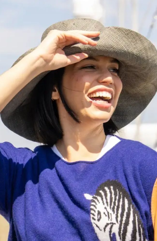 Sun Hat Black 5 Inch