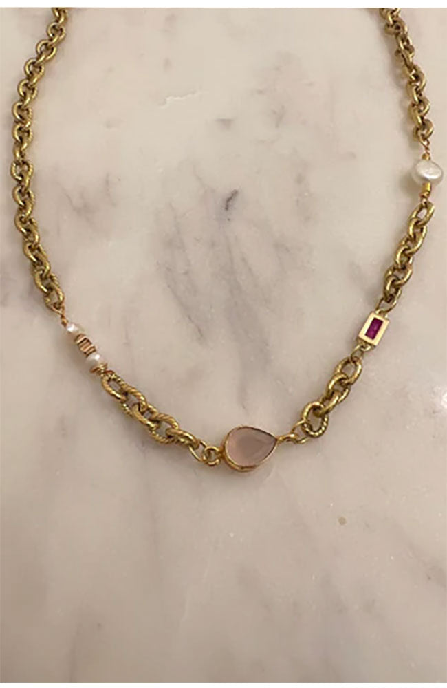 Motovun Necklace Pink Red
