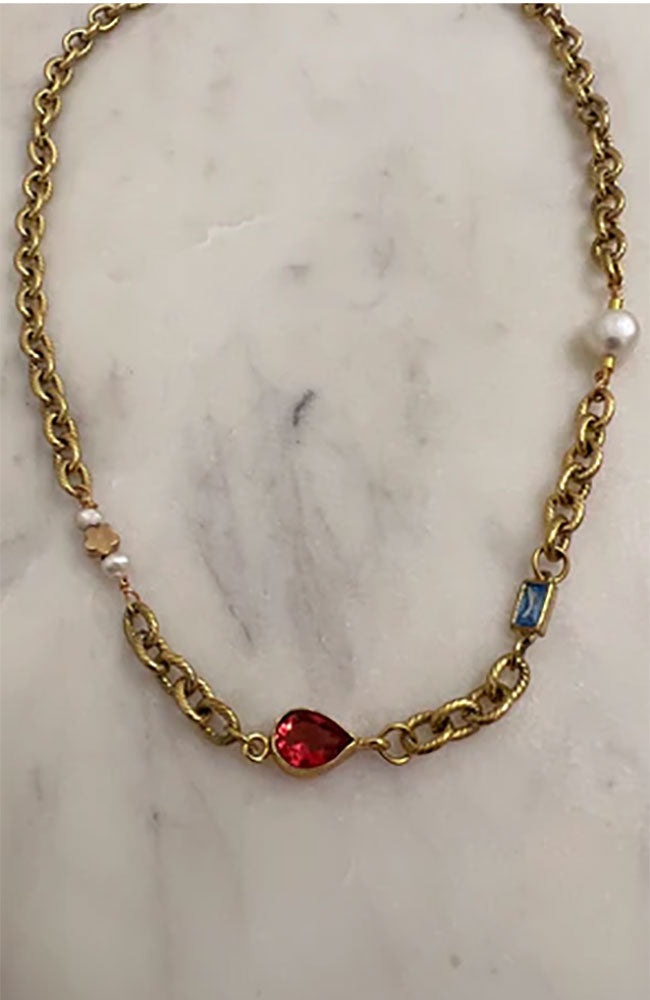 Motovun Necklace Red Blue