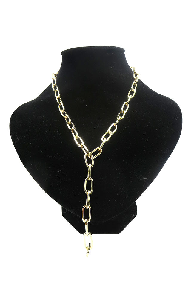 Paperclip Link Lariat Necklace