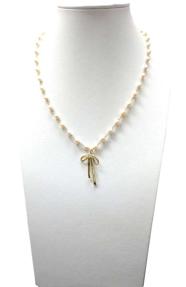CZ Bow Necklace