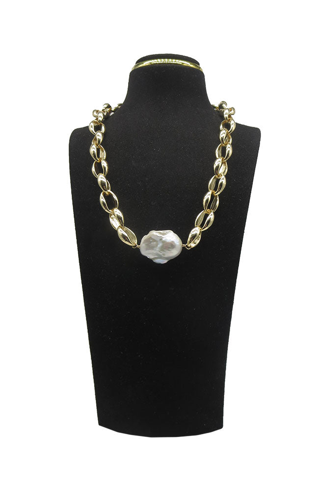 Pearl Textured Toggle Choker