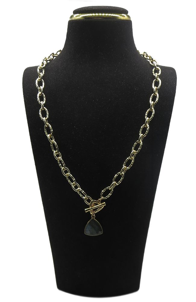 CZ Tri Toggle Necklace