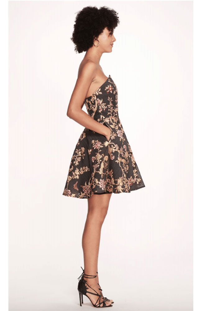 Gilded Courtyard Mini Dress