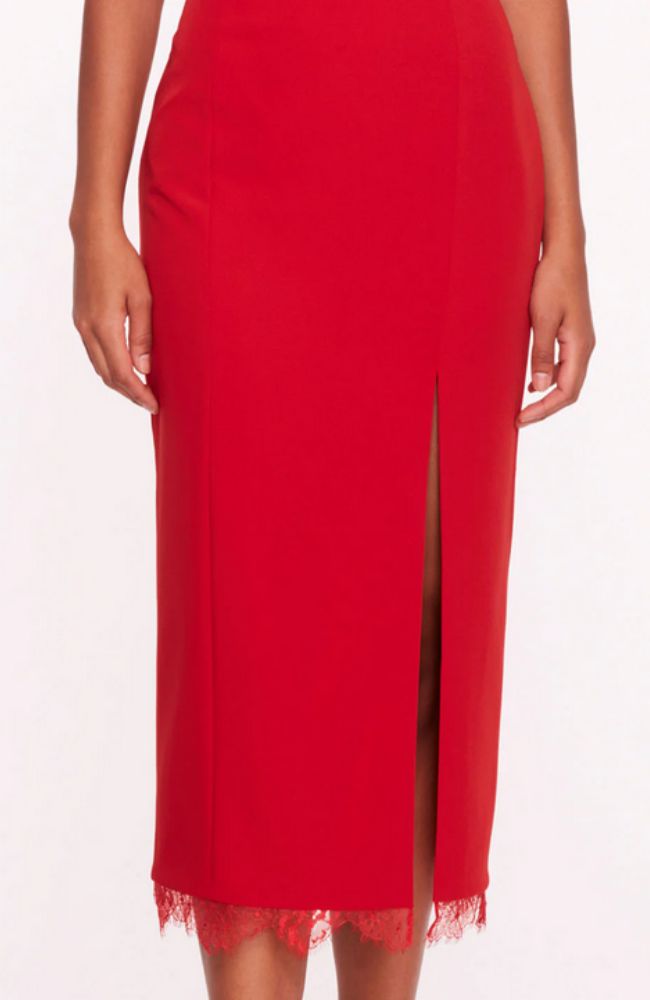 Draped Bodice Crepe Dress