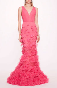 Rosette Gown with Petals