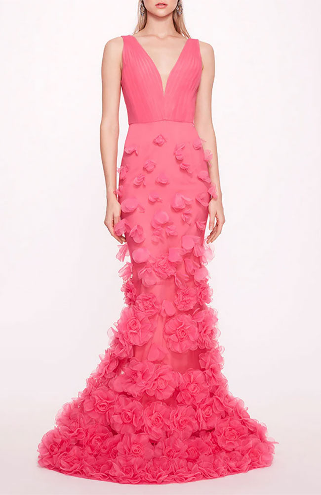 Rosette Gown with Petals