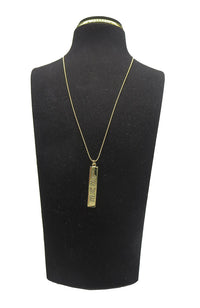 Ball Chain Neck Love Plate