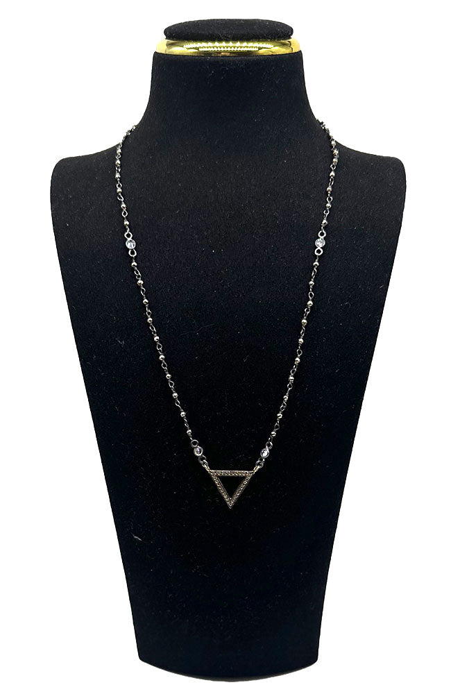 Topaz Tri Ox Pyrite Necklace