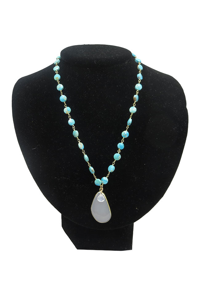 Druzy Turquoise Necklace