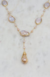 Solena Pearl Y Drop Necklace