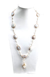 Solena Pearl Y Drop Necklace