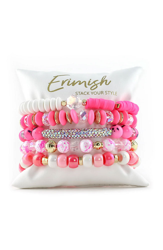 Neon Pink Bracelet Set