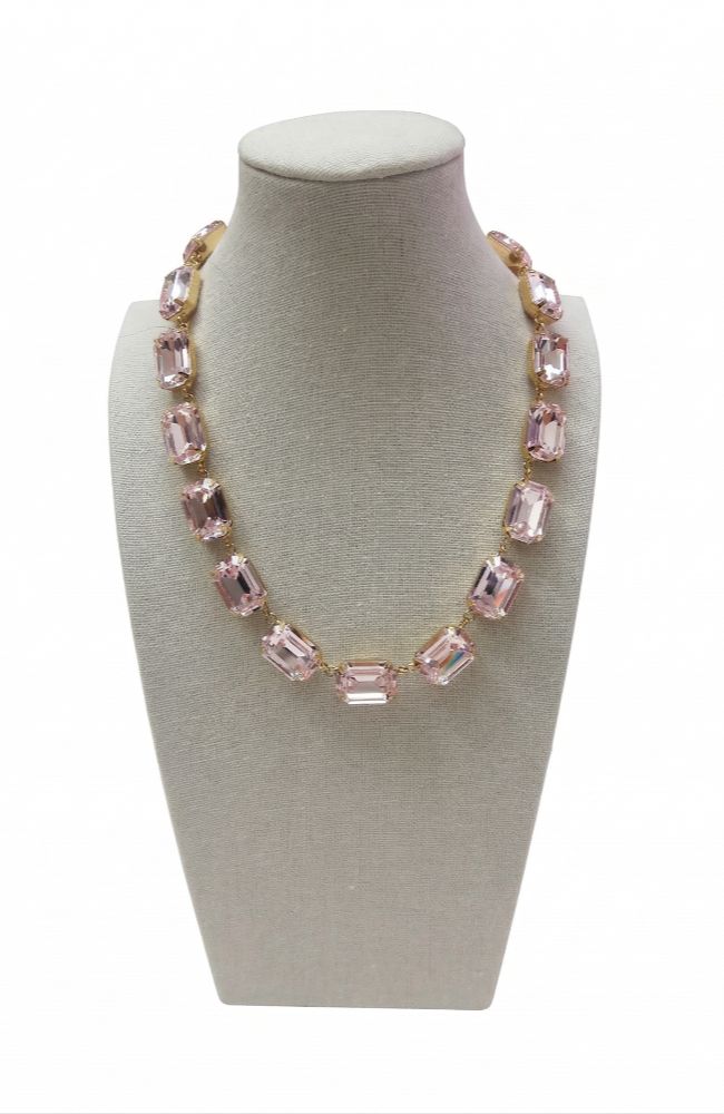 Gold Roseline Crystal Necklace