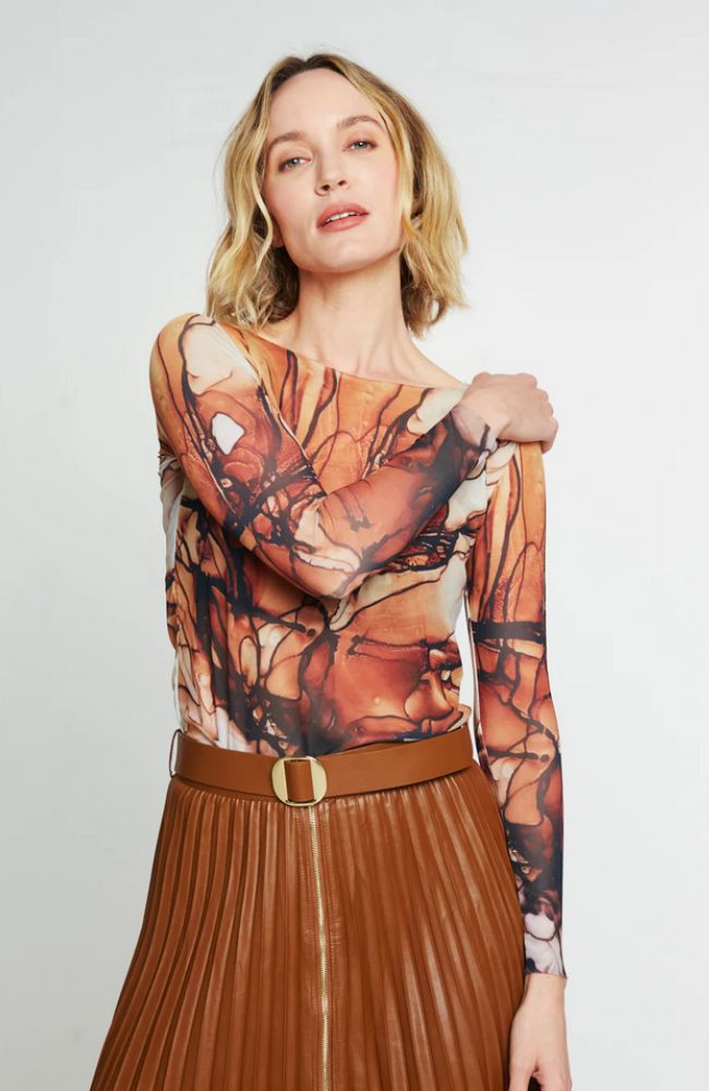 Amber NudiTee Sheer Top