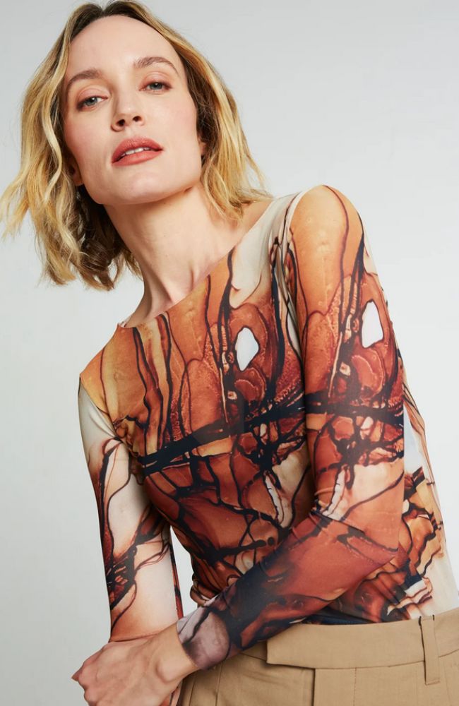 Amber NudiTee Sheer Top