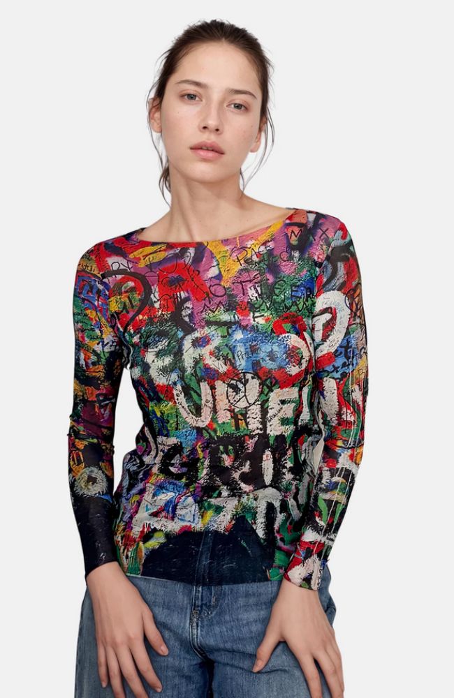 Peace & Love NudiTee Sheer Top