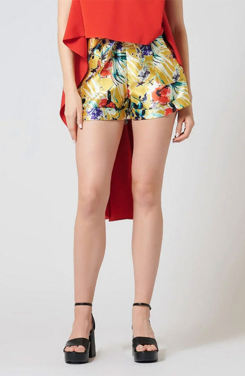 Floral Paperbag Shorts