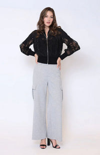 Flap Pocket Wide Leg Pant
