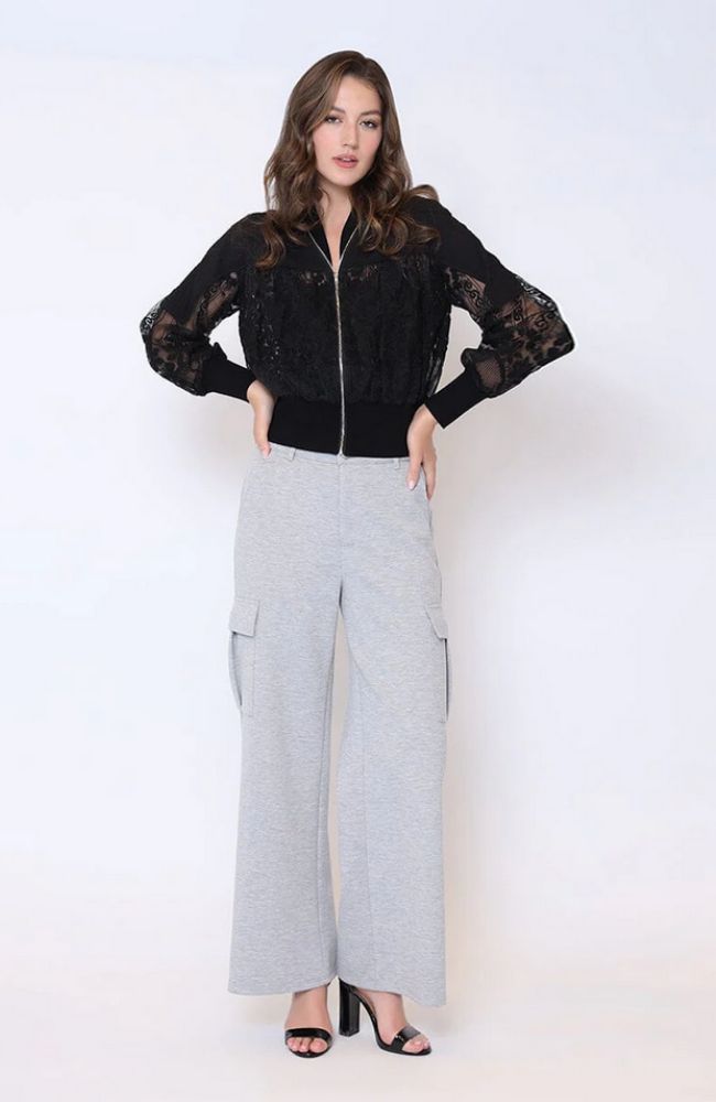 Flap Pocket Wide Leg Pant