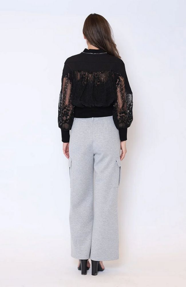 Flap Pocket Wide Leg Pant