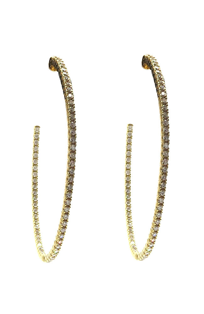 Gold CZ Hoops
