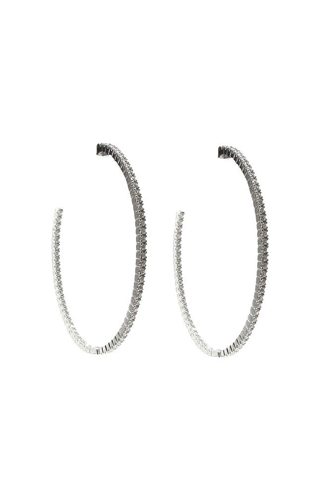 Silver CZ Hoops
