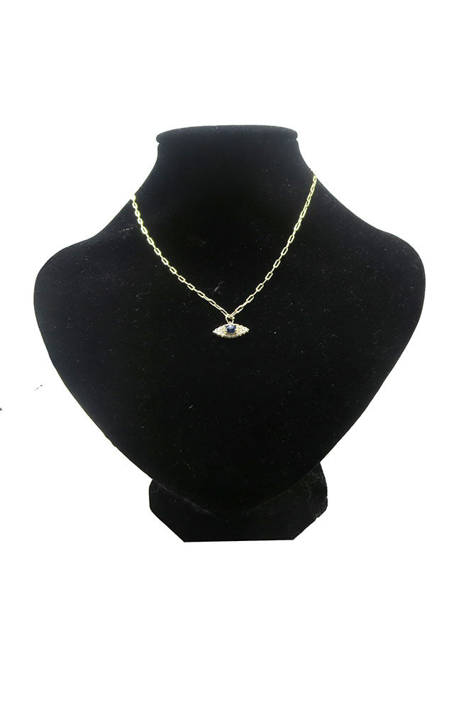 Gold Dainty Evil Eye Necklace