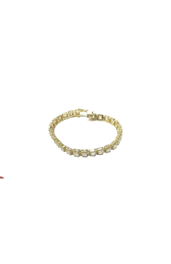 Large Stone Tennis Bracelet Clear CZ