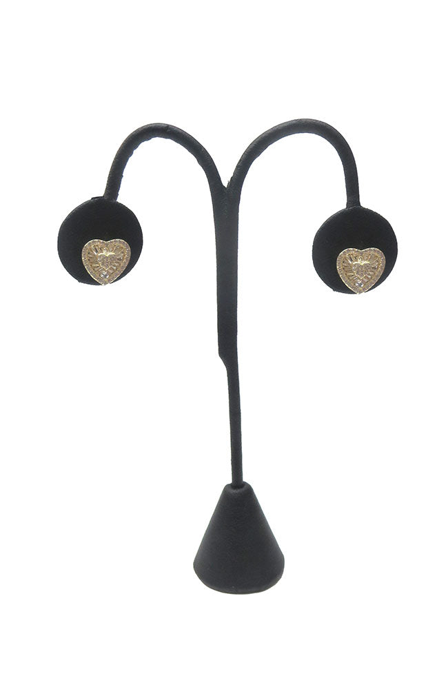 Small Heart Shape CZ Earring