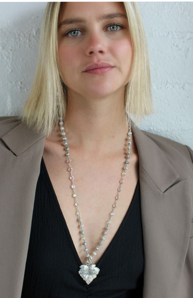 28" Silverite Linkage L'Anjou Pendant