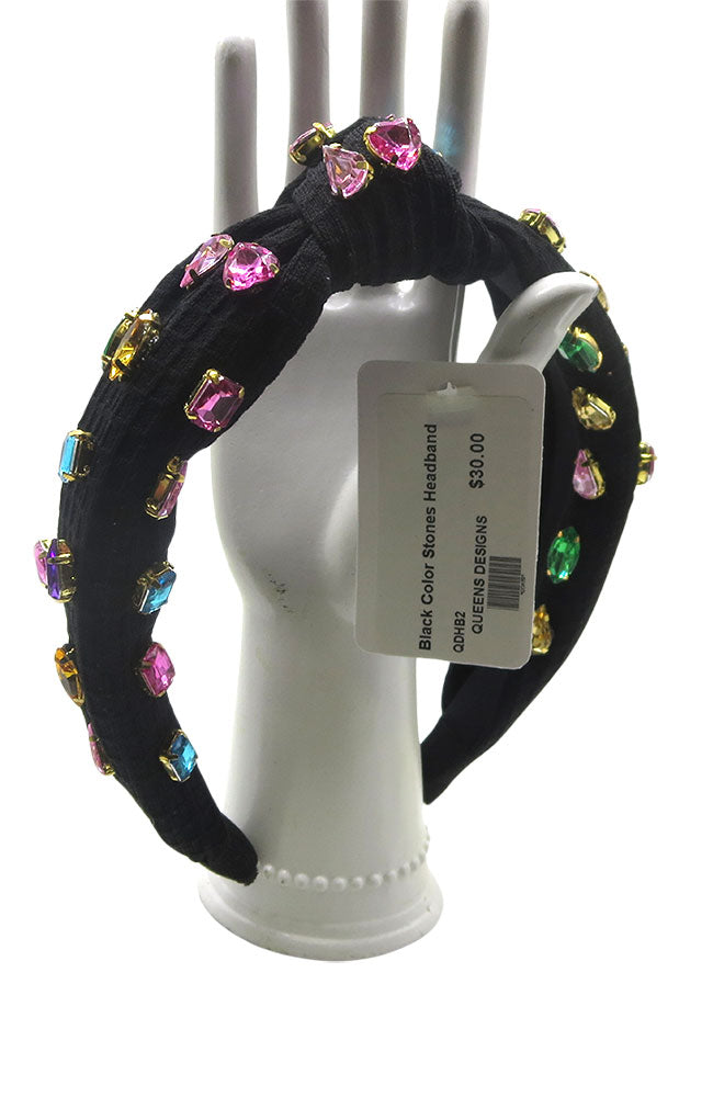 Black Color Stones Headband