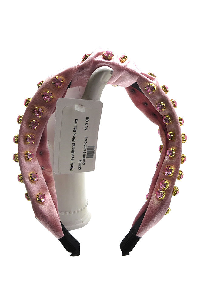 Pink Headband Pink Stonesvvv