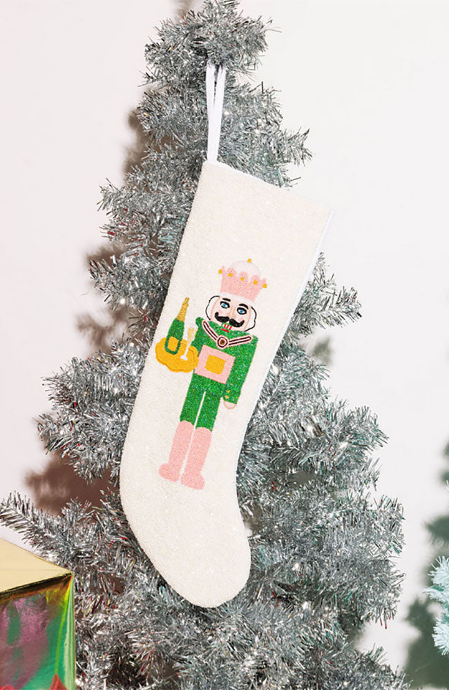 White Nutcracker Stocking