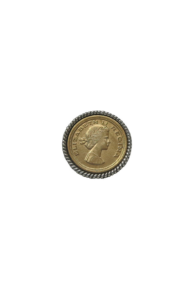 Mix Metal Roman Coin Ring