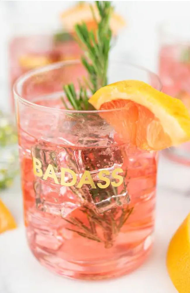 Bad A Rocks Glass