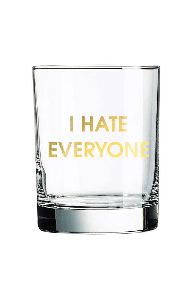 I Hate Everyone Rocks Glass
